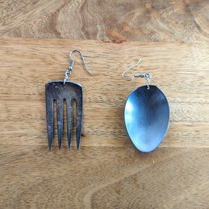 Fork and Spoon Handmade Earrings
